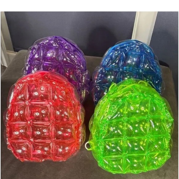 Handbags - Colorful  Inflatable Backpack 🎒 choice of color blue green or pink